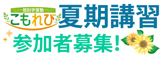こもれびの夏期講習参加者募集！